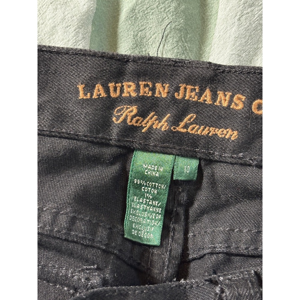 Lauren Jeans Co Ralph Lauren Black Lace Up Ankle Equestrian Pants Size 10 - Picture 5 of 10